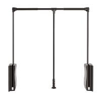 Barre de suspension rétractable en aluminium pour vêtements, type escamotable, pour dressing et armoire