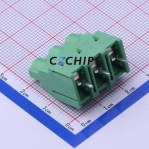 DB910-7.62-3P-GN-P Screw Terminal Block Through hole Component (THT),P=7.62mm Connector 1x3P 7.62mm Green Through Hole - Product Image 2