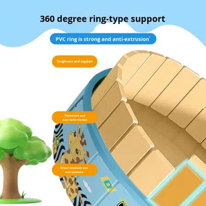 บ้านของเล่นเด็กพับได้พร้อมรั้วและสระน้ำในร่ม ทำจาก PVC สำหรับเล่นสมมุติ - Product Image 3