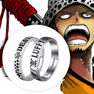 Anillos de Cosplay de Anime Trafalgar D. Water Law, Diseño de Sombrero de Paja, Chapado en Rodio y Cobre, Ajustable, para Bodas, Compromisos y Fiestas - Product Image 1