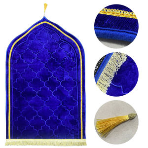 XUNYAO vente en gros musulman <span class=keywords><strong>Mecque</strong></span> épaissie flanelle frangée adulte culte tapis tapis de prière approvisionnement direct d'usine tapis de prière - Product Image 2