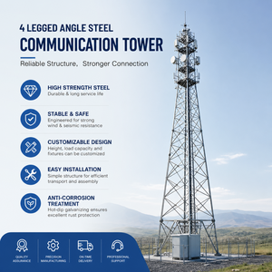 Torre <span class=keywords><strong>de</strong></span> <span class=keywords><strong>Telecomunicaciones</strong></span> <span class=keywords><strong>de</strong></span> Acero Angular <span class=keywords><strong>de</strong></span> 4 Patas <span class=keywords><strong>de</strong></span> Alto Rendimiento, Galvanizada por Inmersión en Caliente, Soporte para Antenas y Platos <span class=keywords><strong>de</strong></span> Microondas - Product Image 4