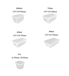 Conteneur alimentaire jetable en PP transparent de 500 ml avec couvercle pour emporter, boîte de préparation de repas rectangulaire, compatible micro-ondes, qualité alimentaire, sans BPA - Product Image 5