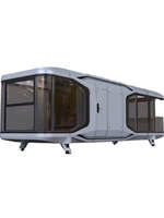 Maison mobile en capsule, micro-sejour, cabane préfabriquée, maison conteneur, villa en acier léger, maison modulaire prête à l'emploi, maison d'hôtes extérieure