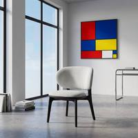 Chaise de salle à manger moderne en microfibre et cuir PU noir mat avec cadre métallique, chaise rembourrée et capitonnée de style nordique