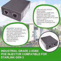 Injecteur PoE passif Starlink, kit de conversion DC, injecteur PoE 150W pour kit Internet Starlink Satellite