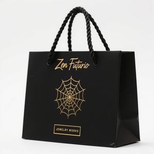Sac de shopping en papier kraft brun sur mesure, impression intégrale avec votre propre logo pour vêtements, aliments, livres, cadeaux et chaussures - Product Image 2