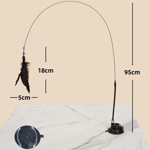 2025 Venta al <span class=keywords><strong>por</strong></span> <span class=keywords><strong>mayor</strong></span> OEM Factory Cat Teasing Stick Juguetes divertidos <span class=keywords><strong>para</strong></span> gatos Pluma artificial en stock - Product Image 3