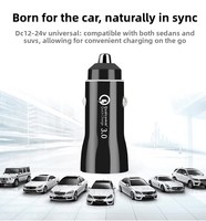 Adaptateur de chargeur de voiture USB Type-C & PD 20W QC3.0 à charge rapide pour téléphones portables, ordinateurs portables, écouteurs et montres connectées - Sortie 5V/3A 38W