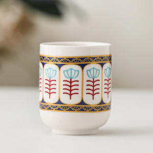 Alta calidad árabe 180nl Fancy Espresso Golden Elegance árabe Oriente Medio hogar uso diario cerámica <span class=keywords><strong>Kawa</strong></span> Cawa taza de café - Product Image 5