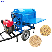 Décortiqueuse multi-cultures de qualité supérieure, batteuse automatique de riz avec souffleur, machine mobile de décorticage de maïs, sorgho et soja