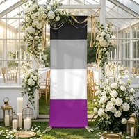 Toile de fond personnalisée arc-en-ciel gay avec motif asexual, idéale pour les séances photo en stand de fête, les rassemblements festifs et la mise en scène d'événements thématiques
