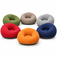 Fauteuil gonflable floqué rond, monoplace, pliable, pour le camping, les loisirs et la maison