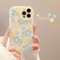 Coque de téléphone transparente à motif floral peint à l'huile, design intégral pour iPhone 18, 17 Pro Max, 16, 15, 14, X, 8P, style féminin