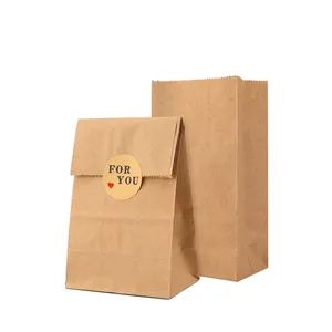 Wholesale Food Grade Packaging With Kraft Paper Bags Environmental Food Packaging Paper Bags
