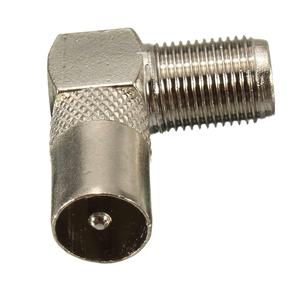 Adaptateur de <span class=keywords><strong>prise</strong></span> vers câble coaxial, 90 degrés, type F, alliage d'aluminium, angle droit, connecteur de <span class=keywords><strong>prise</strong></span> d'<span class=keywords><strong>antenne</strong></span> <span class=keywords><strong>TV</strong></span> - Product Image 1