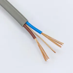 Bvvb Flat Twin And Earth Electric Cable Bs 6004 6242y 6243y Bare Copper Wire For Electrical Wiring