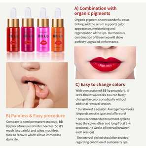 Bb שפתיים מבריק תמצית אמפולה סטרט ערכת קרם חצי קבוע פיגמנט צבע שפתיים לחות - Product Image 5