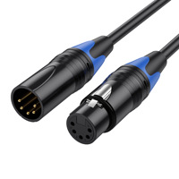 ODM dapat disesuaikan 5-PIN XLR laki-laki perempuan Audio konsol campuran kabel PVC OFC konduktor untuk Studio suara kartu DMX pencahayaan panggung