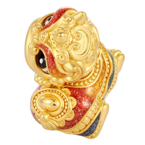 Customizable Large Lion Beaded 2.7g 24K Solid Gold Jewelry Accessory for <b>Bracelets</b> - Product Image 2