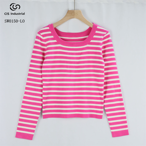 Maglione da <span class=keywords><strong>Donna</strong></span> Personalizzato a Collo Alto con Maniche Lunghe a Coste, Anti-Pilling, a Righe, Casual Autunnale - Produttore - Product Image 6