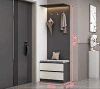 Meuble à chaussures autoportant en MDF extensible, design moderne, grande capacité, style luxe léger, pour entrée intégrée