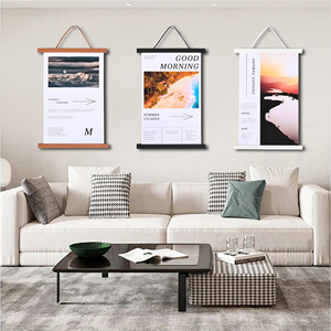 Cadre <span class=keywords><strong>photo</strong></span> rectangulaire magnétique en bois massif fait main avec pinces de suspension – Options de couleurs noir, blanc, teck - Product Image 1
