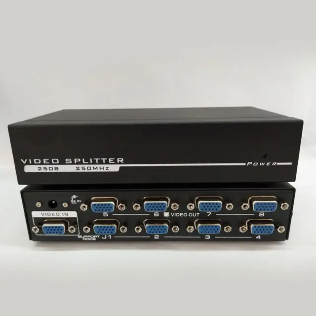 Répartiteur VGA 250MHz Distributeur vidéo 8 ports 1 entrée à 8 sorties