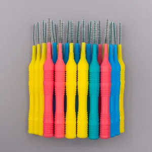रंगीन 5 पैक दांतों के बीच का ब्रश के लिए वयस्क सस्ते कीमत दांतों के बीच का ब्रश