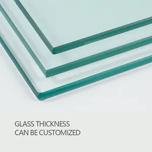 Fabricantes de vidrio 3mm-12mm vidrio flotado ultra blanco al por mayor vidrio templado bajo hierro a prueba de balas Decoración de cocina sólido plano