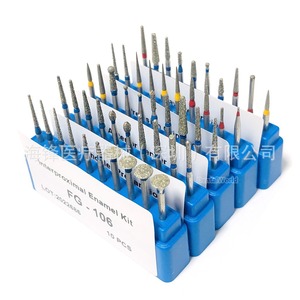 Juego de 10 fresas dentales de diamante serie FG para molares, brocas para pieza de mano de alta velocidad - Product Image 1