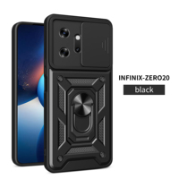 Coque itel pour itel S23/S23 Plus/A60/A60S/A70 armure fenêtre coulissante support d'anneau en métal voiture caméra magnétique coque de protection pour téléphone