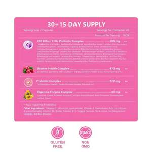 Venta caliente de probióticos para Mujeres para la restauración del equilibrio del pH íntimo femenino Salud intestinal Fórmula probiótica para mujeres - Product Image 2