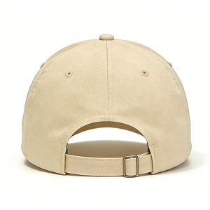 Casquettes de baseball vierges personnalisables en coton couleur crème, vente en gros pour broderie et impression - Product Image 4