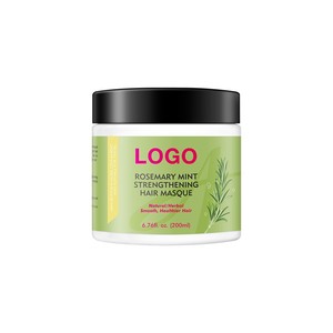Mascarilla Capilar Fortalecedora de Romero y Menta 6.76 Fl Oz 200ml, Herbal Natural Anti-Rotura, Puntas Abiertas y Cabello Dañado - Product Image 1