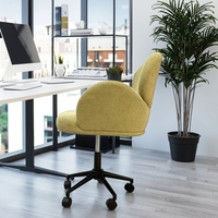 Chaise de bureau ergonomique moderne élégante, confortable, design en tissu avec interprétation élégante et fonctionnalité de glissement