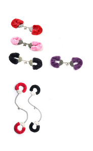 High Quality Furry <strong>Fluffy</strong> Metal Handcuffs and Furry Ankle <strong>Cuffs</strong> for Fetish Erotic Toy Sm Handcuff - Product Image 4