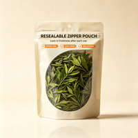 Sachet Doypack PE de qualité alimentaire OEM ODM avec fermeture éclair et gaufrage pour grains de café, feuilles de thé, emballage alimentaire sur mesure