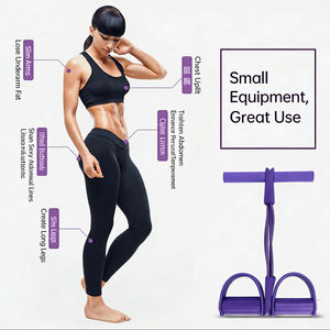 Tire-pédale en TPE absorbant la transpiration, bande 4 plis pour la maison/la salle de sport/les voyages, accessoire de mise en forme des jambes et des fessiers - Product Image 2