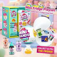 Set Kulkas Mini Plastik ZURU Mainan Peran Bermain Kulkas Mikro Mainan Bola Makanan Meledak Trendy Blind Box Dua Bola Anti Stres