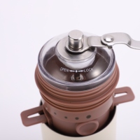 Marques de moulins à café sur le marché mondial – Moulin à café en acier inoxydable à meules plates avec support et trémie sphérique