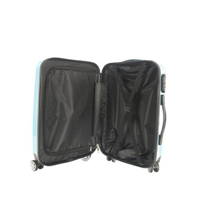 Lightweight Zippered <b>Suitcase</b> 20-Inch Spinner Travel Luggage Unisex Solid Color Detachable Handle Lake Blue - Product Image 5