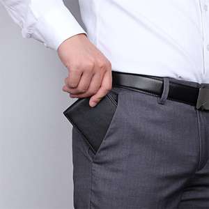 J.M.<span class=keywords><strong>D</strong></span> portefeuille de protection RFID en cuir Ultra-mince, porte-cartes en Fiber de carbone, portefeuille Simple pour hommes, Offre Spéciale - Product Image 6