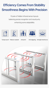 Nuevo Diseño 2025, 10 Pares de Torniquetes con Lector de Tarjetas Infrarrojas y Código QR, Torniquete de Puerta Abatible Motorizada, Control de Acceso para Gimnasio - Product Image 6