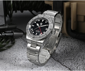 San Martin นาฬิกาข้อมือผู้ชาย, นาฬิกาข้อมือกลไกอัตโนมัติหรูหรา38มม. กันน้ำได้ยาว200เมตร NH34ไพลิน BGW-9เรืองแสง - Product Image 3