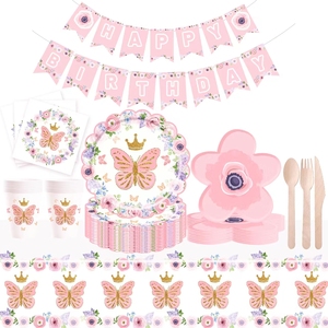 Artículos para Fiestas, Platos de Papel, Vasos de Papel, Vajilla, Diseño Personalizado, Juego de Vajilla Decorada para Fiestas - Product Image 6