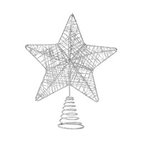 Décoration de sommet de sapin de Noël 20 cm, pentagramme 3D en plastique, style moderne minimaliste, ornement mural