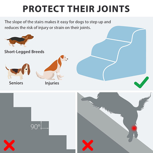 Nuevas escaleras modernas para perros y mascotas, escaleras duraderas antideslizantes de espuma de alta densidad para perros y mascotas para cama alta - Product Image 5