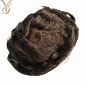 Parrucchino per <span class=keywords><strong>Uomo</strong></span> in <span class=keywords><strong>Capelli</strong></span> Umani Indiani Remy HD 8x10 Pollici, Sostituzione <span class=keywords><strong>Capelli</strong></span> Naturale Marrone Scuro - Product Image 3