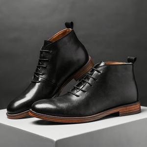 Botas <span class=keywords><strong>Chelsea</strong></span> para Hombre, Botines de Cuero Genuino para Hombre, Calzado Clásico Informal Estilo Oxford - Product Image 5